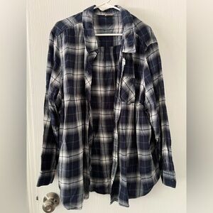 Terra & Sky Blue and White Plaid Shirt